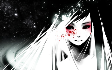 Black-white-bloody-star-anime-art